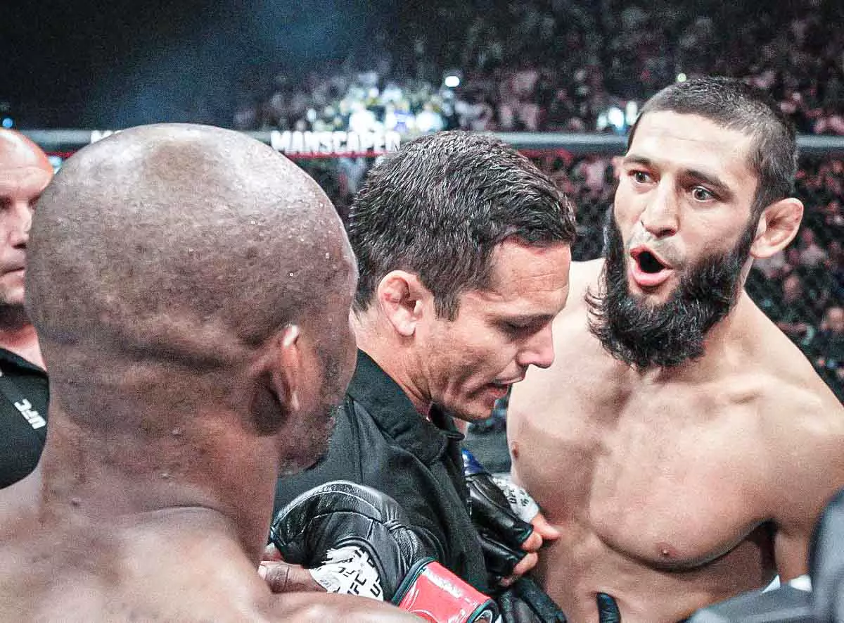 Post-fight interview
